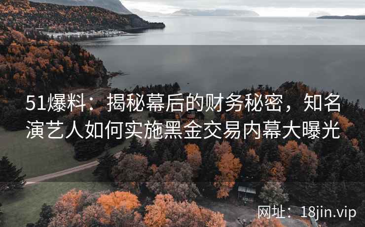 51爆料：揭秘幕后的财务秘密，知名演艺人如何实施黑金交易内幕大曝光
